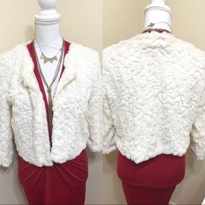 Cute White Fluffy Jacket